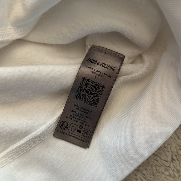 Zadig & Voltaire Upper Stars Strass 100% Cotton - Picture 6 of 7